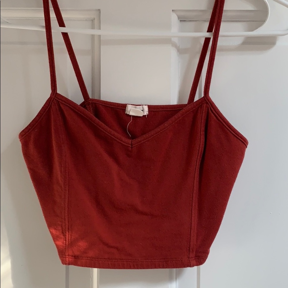 Dark orange crop top:)) size(S)
